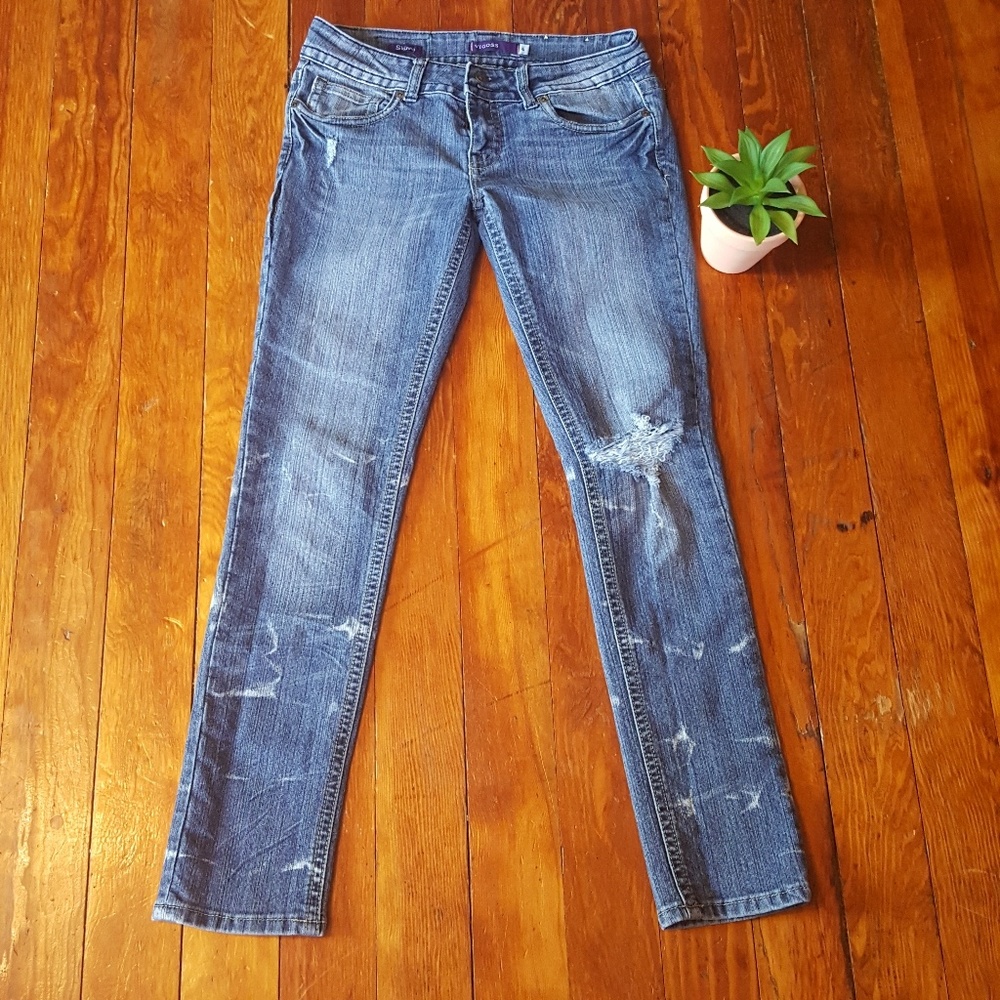 🔥 Vigoss distressed skinny ankle/crop jeans 5 - Picture 2 of 7